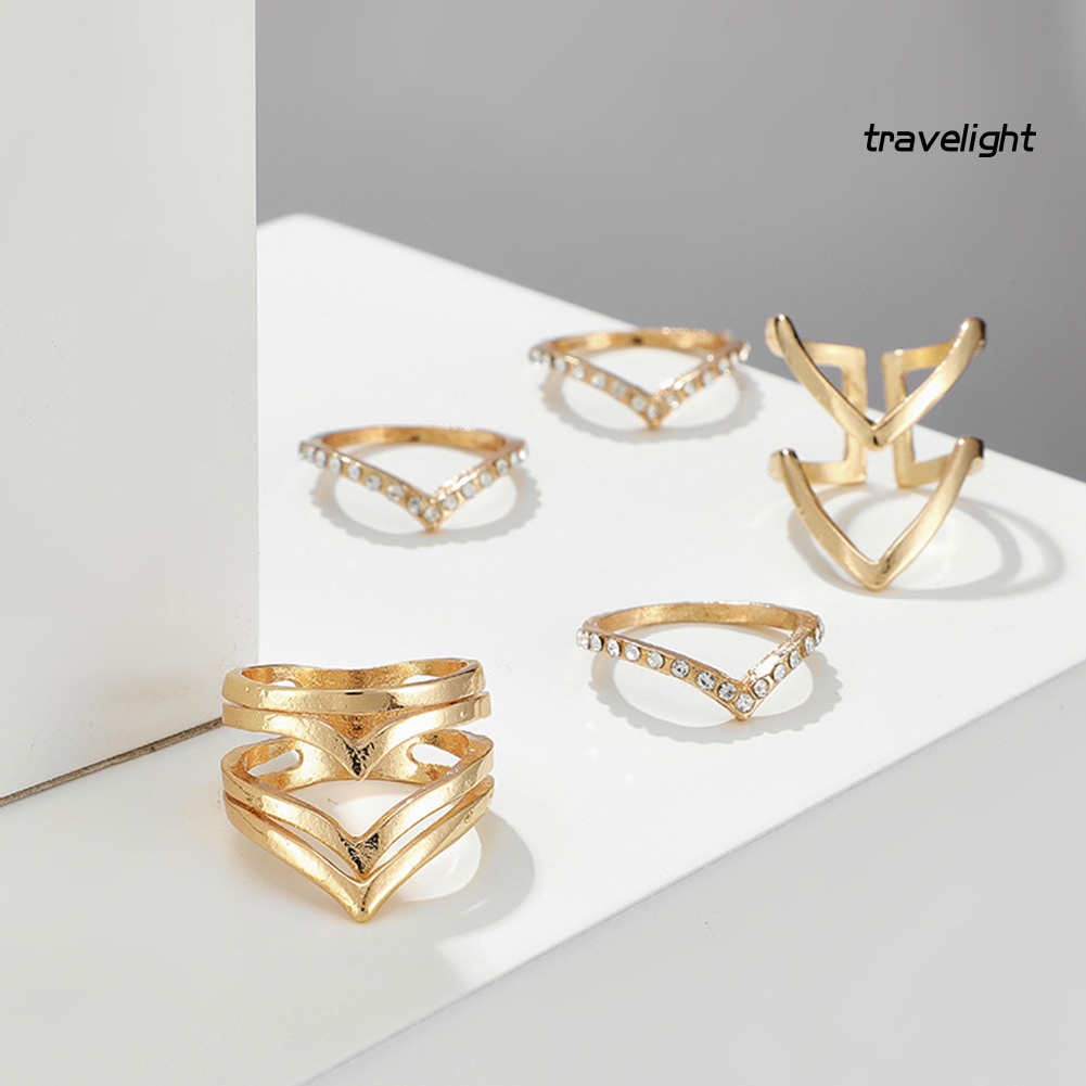 Set 5 / 8 Nhẫn Đeo Tay Phong Cách Bohemian Thời Trang Cho Nữ