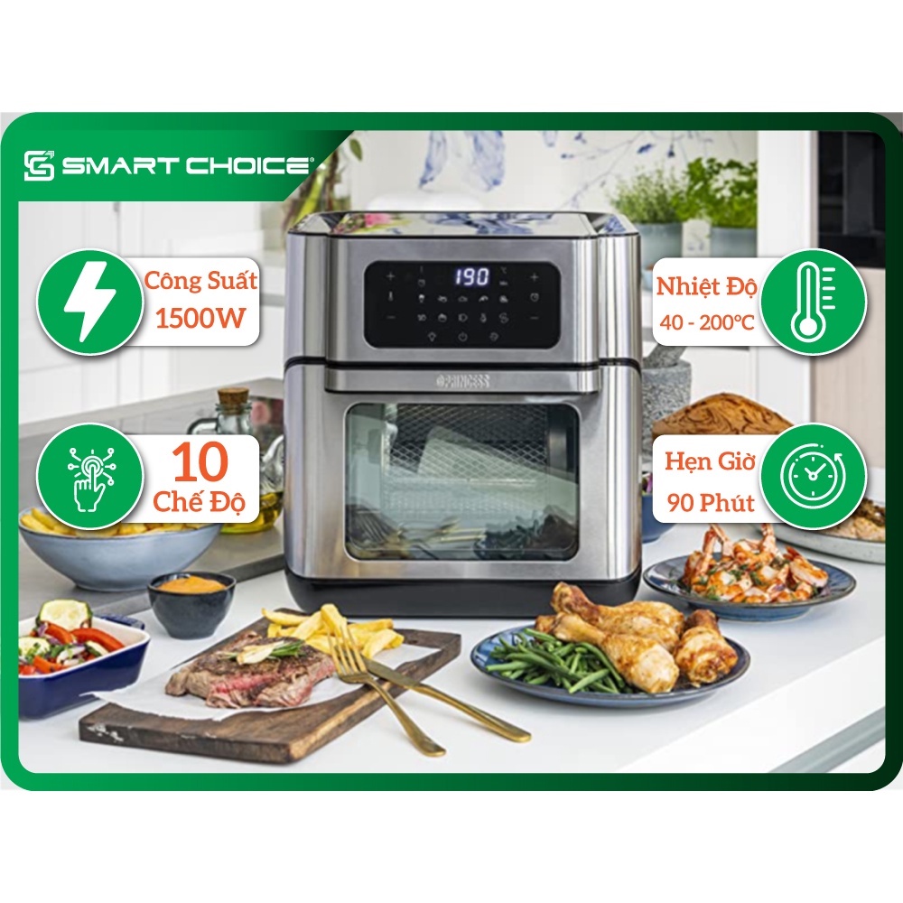 Nồi Chiên Không Dầu PRINCESS 182065 10L - 10 Chế Độ Cài Đặt Sẵn - Bảo Hành 24 Tháng