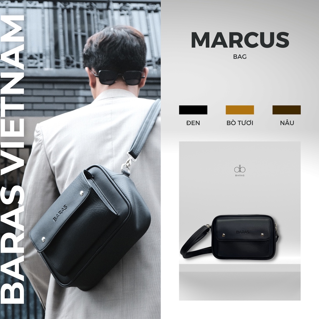 Túi Đeo Chéo da Nam Nữ - Marcus Bag - Túi da chống nước