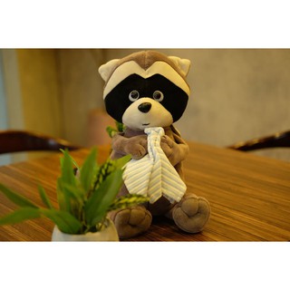 Gấu mèo ôm khăn