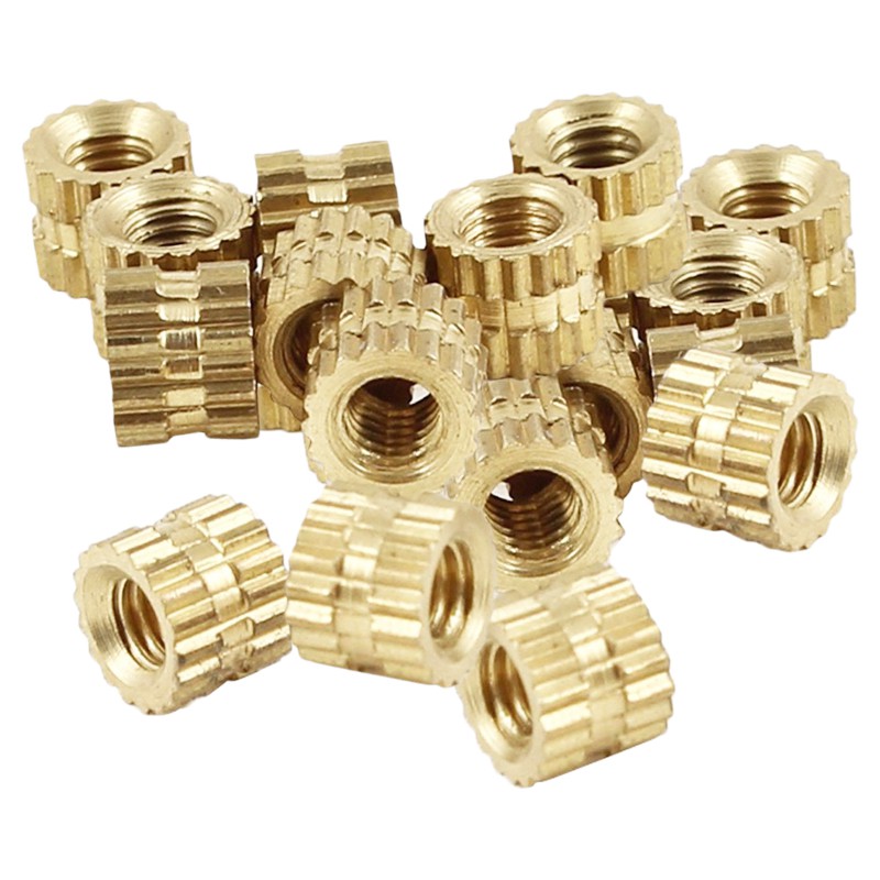 Bộ 100 đai ốc gắn xy lanh M2 x 3mm chất liệu đồng
