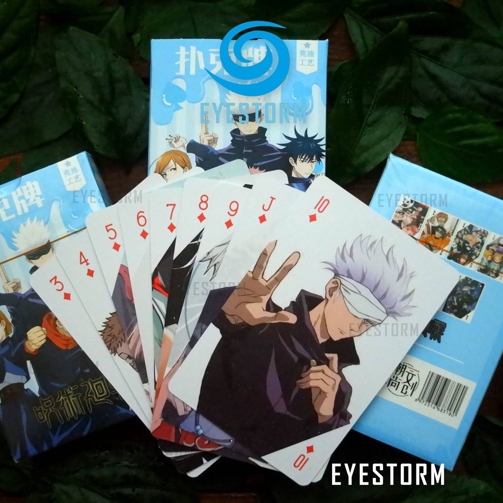 Bài tây anime, tổng hợp nhiều mẫu One Piece, Kimetsu no Yaiba, Conan, Naruto,, tú lơ khơ, manga - Poker S - 54 lá