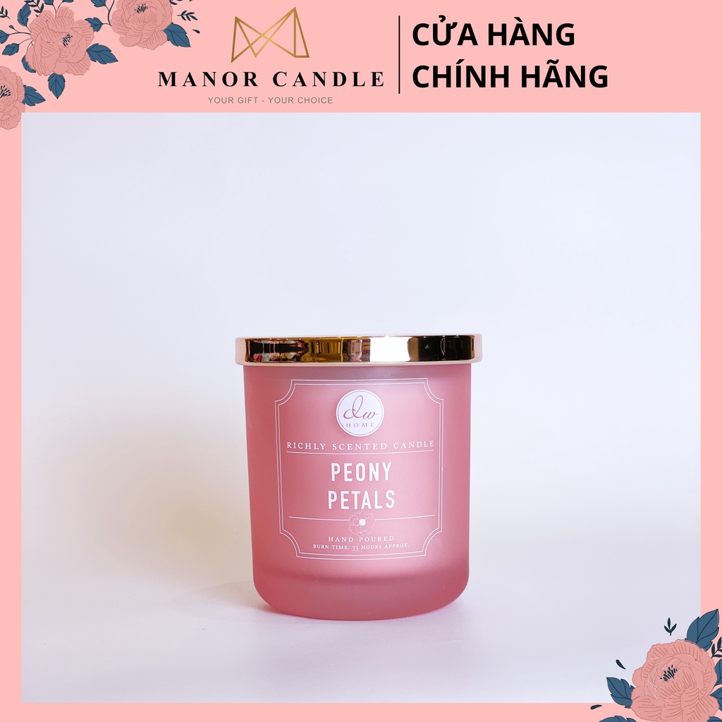 Nến thơm phòng PEONY PETALS cao cấp, 250g sáp cọ 1 bấc