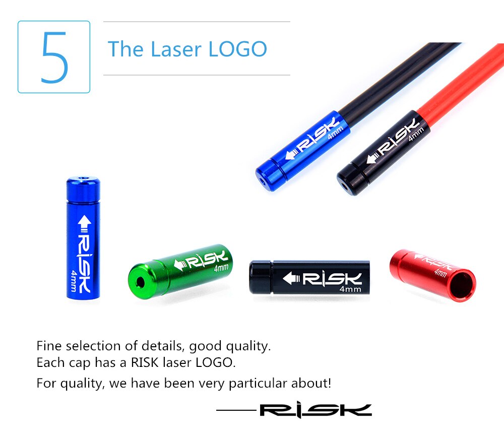 Set 10 Nắp Bọc Dây Cáp Xe Đạp 4mm/5mm Chống Nước Bằng Hợp Kim Nhôm