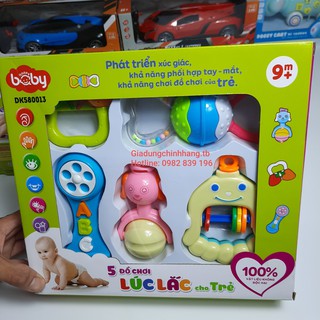 BỘ 5 MÓN ĐỒ CHƠI LỤC LẠC SIÊU DỄ THƯƠNG CHO BÉ- SẢN PHẨM ĐẠT TIÊU CHUẨN AN TOÀN CHO BÉ