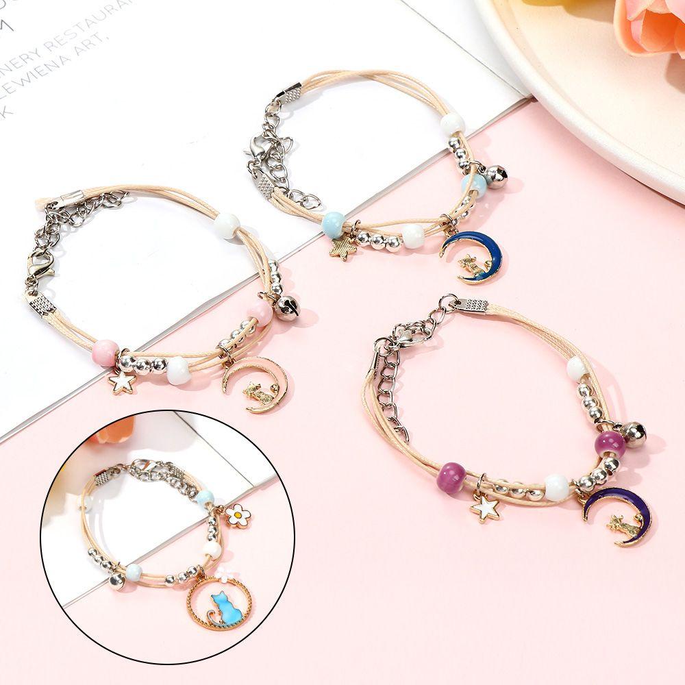 Vòng Tay Mặt Hình Mèo Sáng Tạo Thời Trang Cho Học Sinh