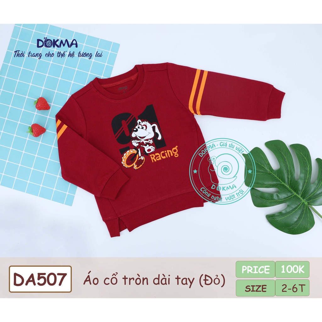 Dokma - Áo cổ tròn dài tay BT+BG (2-6Y) DA507