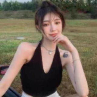 [Có sẵn] Áo croptop yếm cột nơ