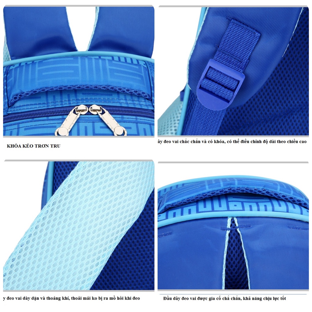 Balo mẫu giáo cho bé trai hình siêu nhân nhện nhiều ngăn