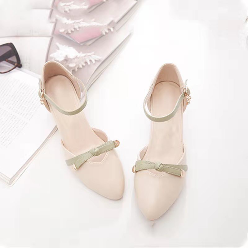 Giày Cao Gót Guốc Cao Gót 5P Gót Vuông