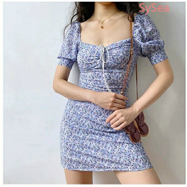 Đầm Voan Hoa Phong Cách Retro Xinh Xắn Cho Nữ