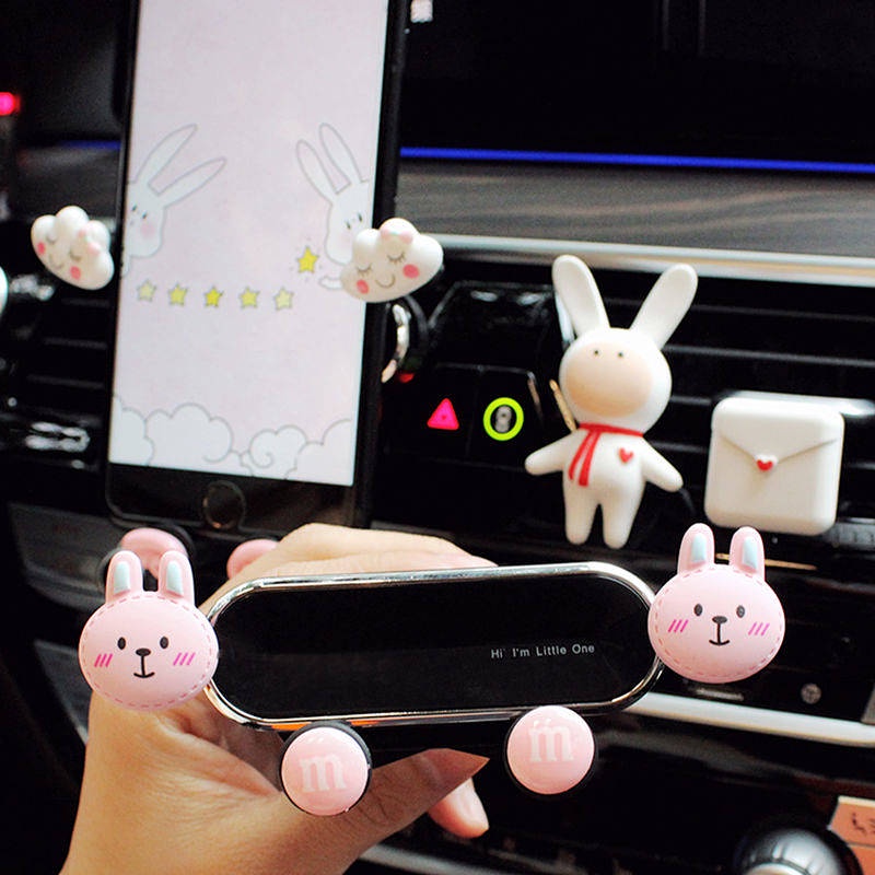 Giá đỡ điện thoại gắn lỗ thông gió xe hơi cao cấp kiểu dáng hoạt hình dễ thương