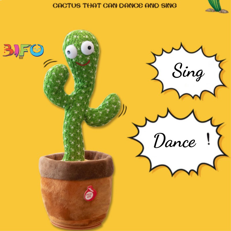 Đồ chơi xương rồng nhảy múa uốn lượn Dancing Cactus phát ra âm thanh vui nhộn biết nhại tiếng