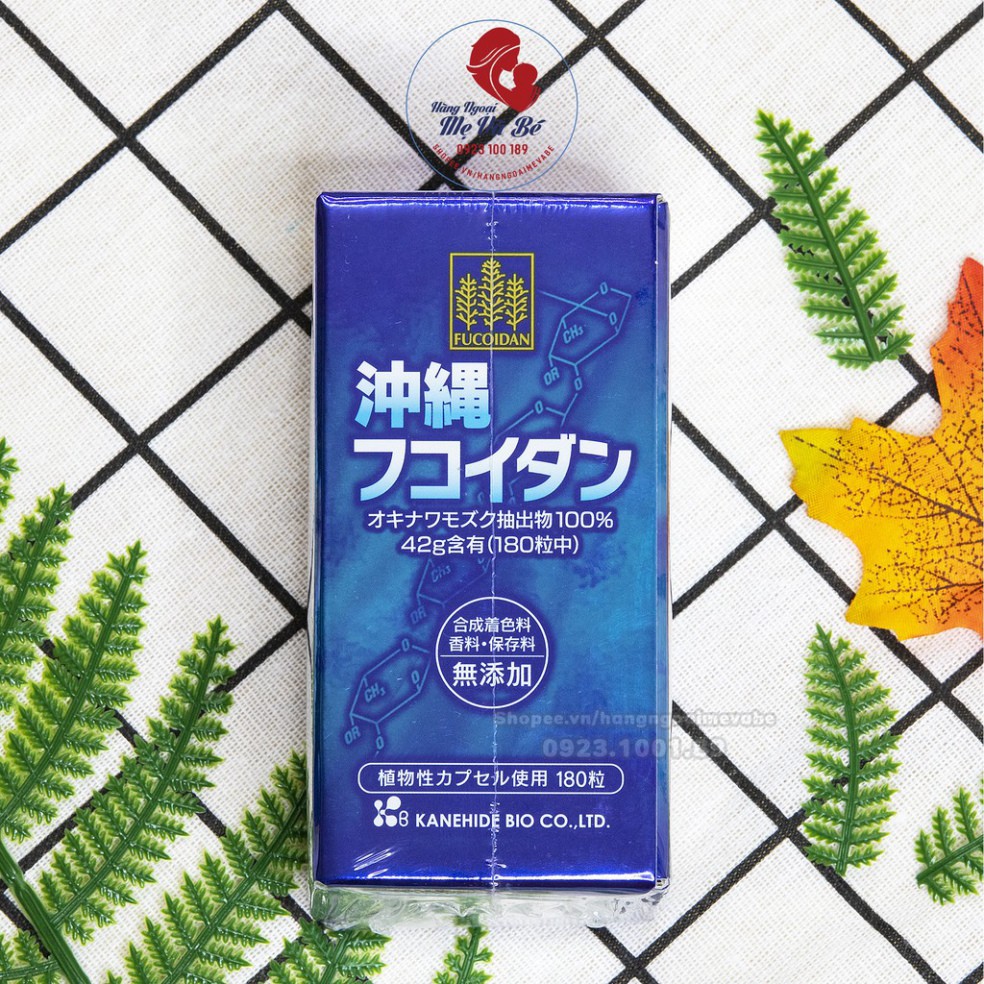 Viên tảo uống hỗ trợ ung thư Fucoidan Okinawa xanh 180 viên Nhật Bản