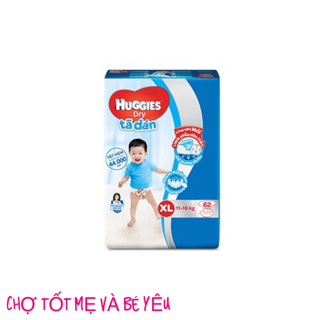 TÃ DÁN HUGGIES CỰC ĐẠI M76/L68/XL62/XXL56