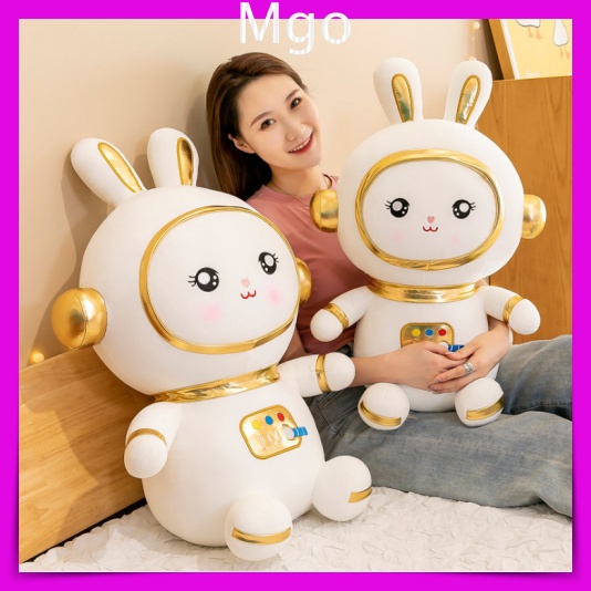 Gấu Bông Thỏ Phi Hành Gia Vũ Trụ Món Quà May Mắn Ý Nghĩa Màu Cự Sáng Xịn Size 30Cm