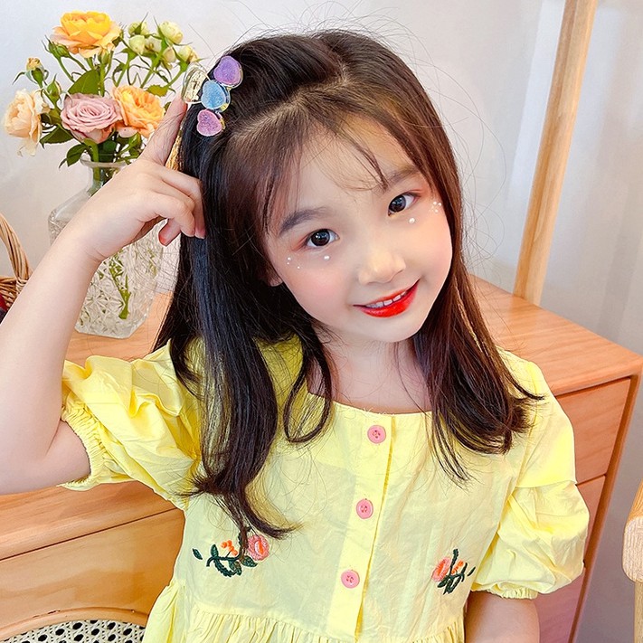 Kẹp tóc mái màu sắc ngọt ngào dễ thương cho bé gái