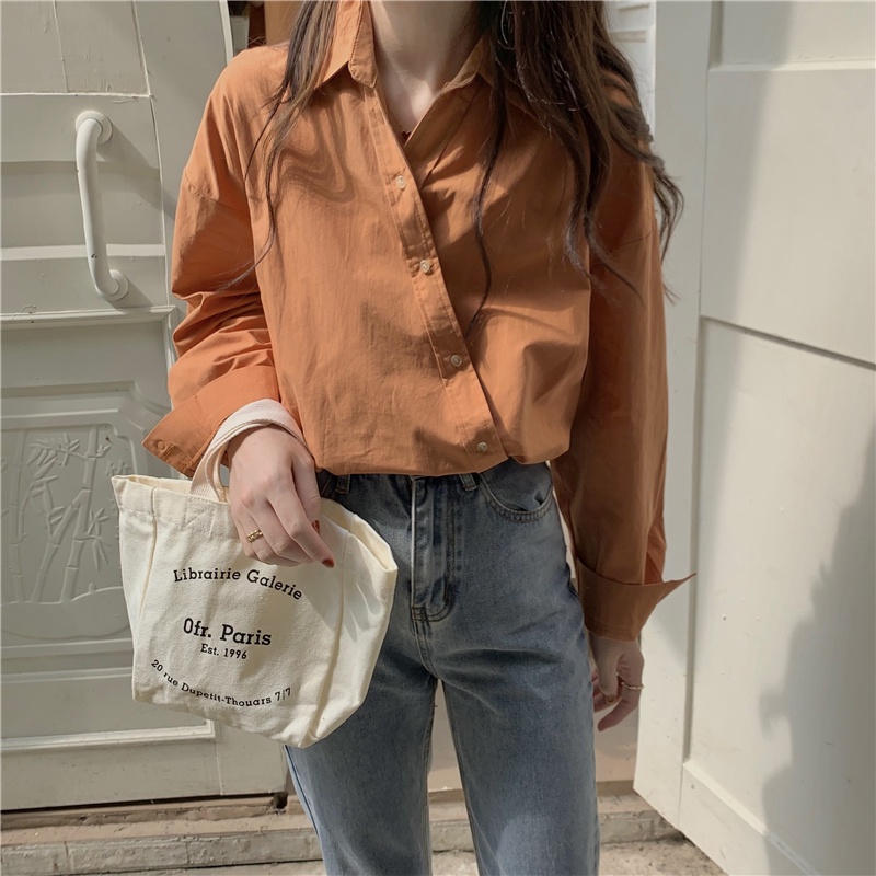 Áo Sơ Mi Dài Tay Phong Cách Pháp Thời Trang Mùa Thu Mới Cho Nữ