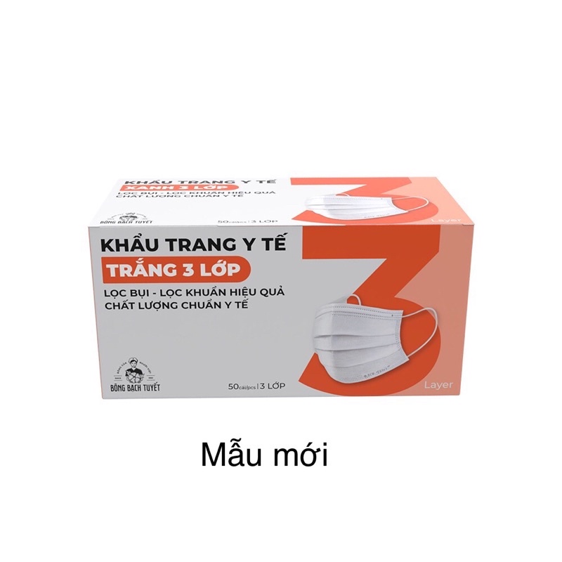 KHẨU TRANG MERIDAY 3 LỚP BÔNG BẠCH TUYẾT( Trắng)