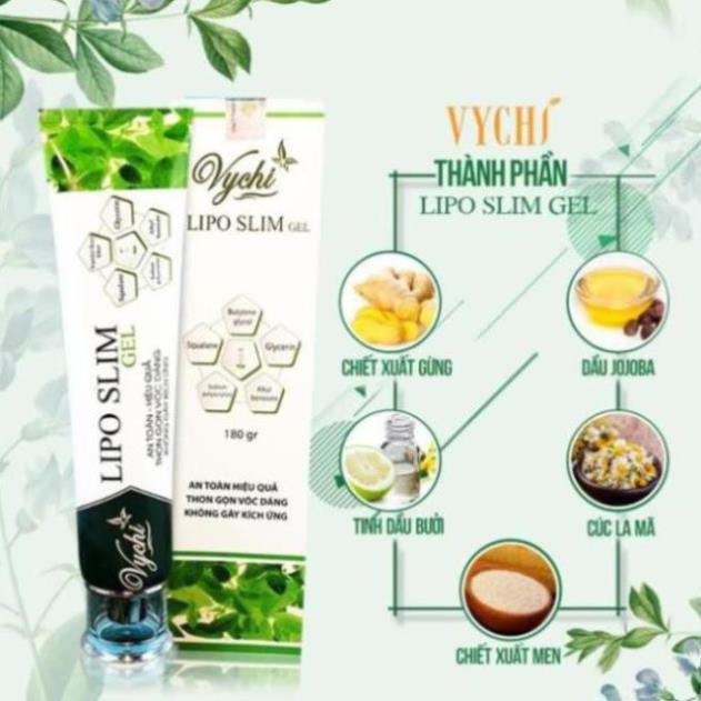 [CHÍNH HÃNG] Gel tan mỡ/Kem tan mỡ - LIPO SLIM GEL VYCHI - giảm 3-5cm vòng bụng sau 1 TUẦN