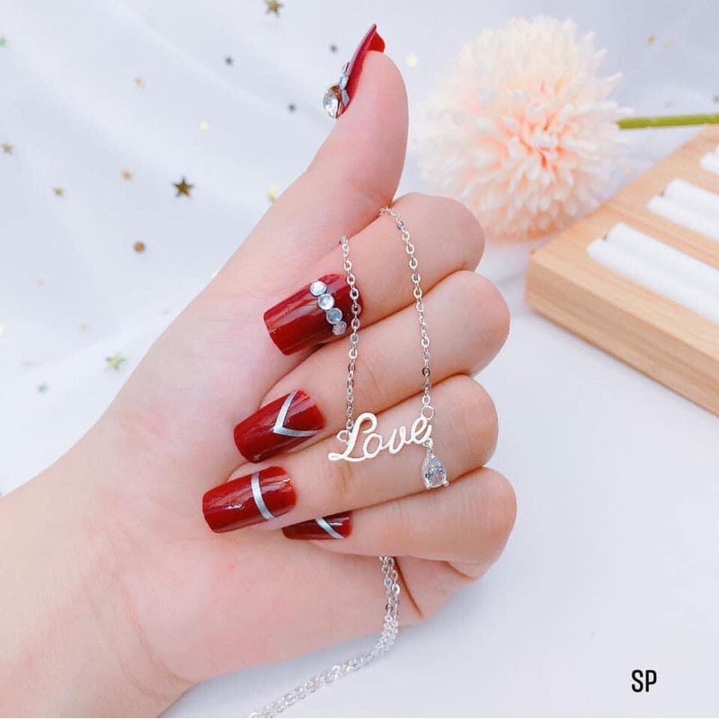 DÂY CHUYỀN NỮ BẠC TA MẶT CHỮ LOVE