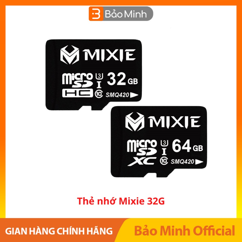 Thẻ nhớ Mixie 32G 💖𝗙𝗥𝗘𝗘 𝗦𝗛𝗜𝗣💖 Khi Nhập Mã The Nho. Tốc độ đọc ghi vượt trội 95mb/s, chíp nhớ samsung. BH 3 Năm