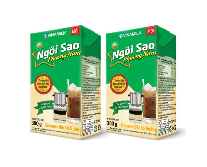 Combo 2 Hộp Sữa Đặc Ngôi Sao Phương Nam Vinamilk - Hộp giấy 380gr Xanh Lá