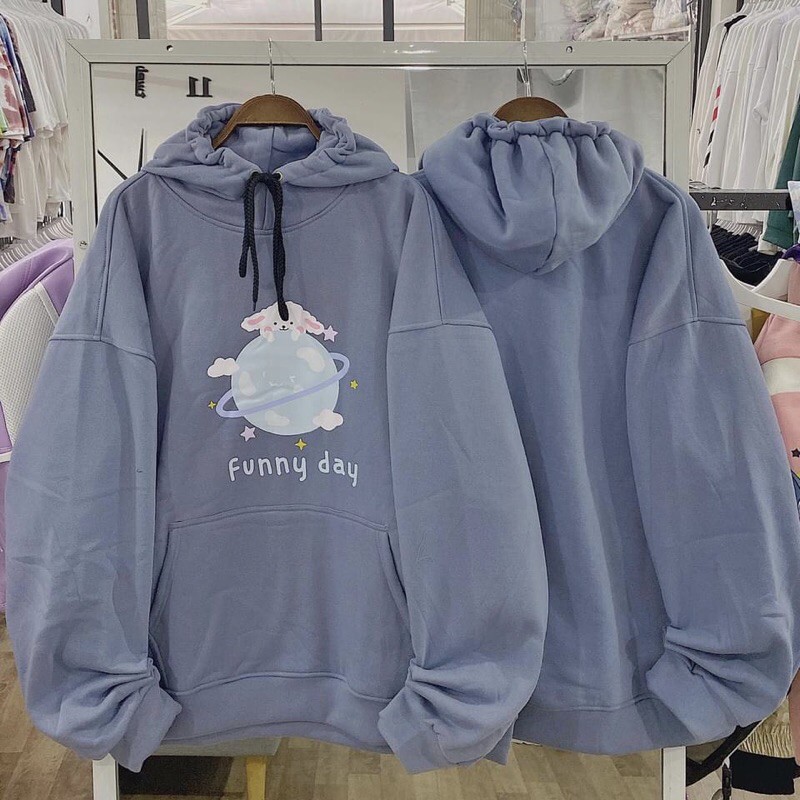 Áo Hoodie Nỉ Lót Bông FUNNY Unisex