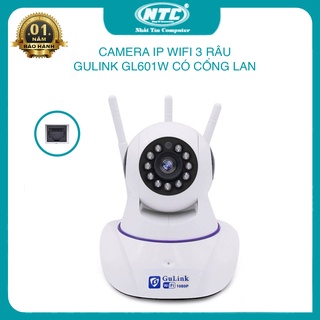 Mua Camera IP wifi Gulink GL601W 3 râu quay 360 độ đàm thoại 2 chiều - tích hợp cổng LAN RJ45 (Trắng)