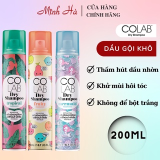 Dầu gội khô Colab Dry Shampoo 200ml giúp tóc khô ráo, bồng bềnh