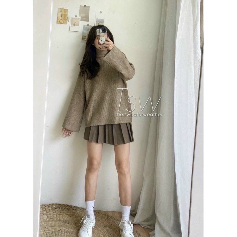 Chân váy Tennis Xếp ly mùa lạnh chất Dày dặn Siêu ấm vải Vitex có Khóa kéo Lưng cao phong cách Ulzzang | BigBuy360 - bigbuy360.vn