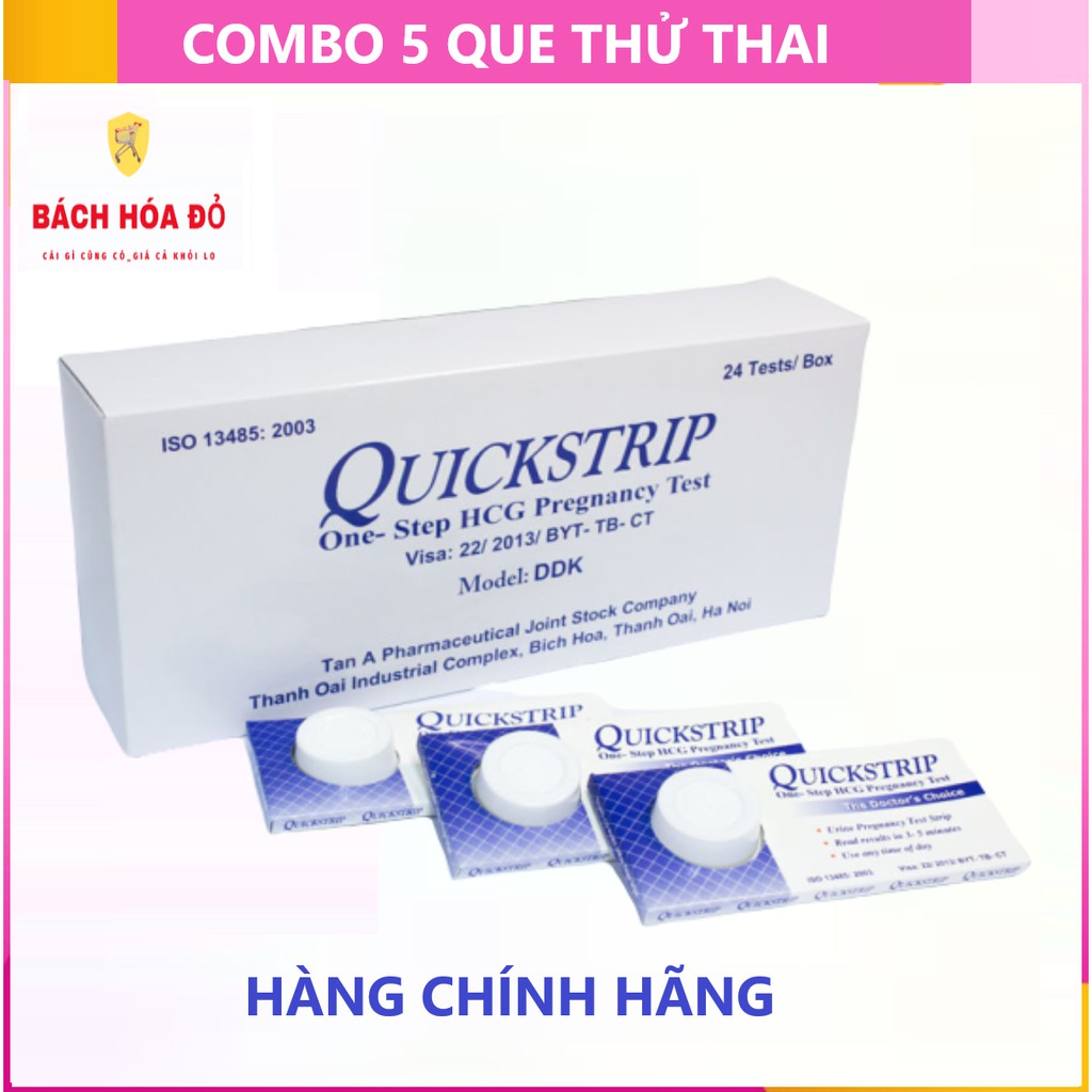 QUE THỬ THAI QUICKSTRIP COMBO 5 QUE