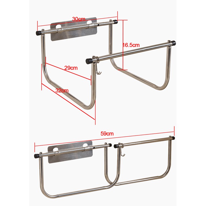 kệ inox dán tường để chậu_RE0162