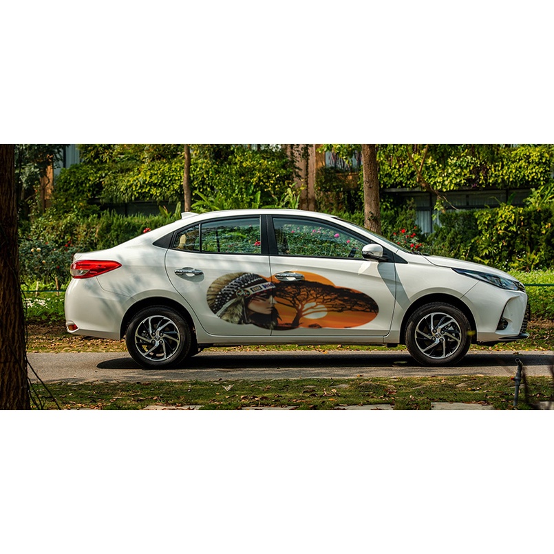 Tem dán sườn xe thổ dân cực đẹp dễ thi công phù hợp với mọi loại xe (decal ô tô ngoài trời)