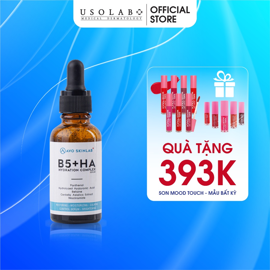 Serum HA B5 AVO SKINLAB - Tinh Chất Cấp Nước Phục Hồi Da HA + B5 HYDRATION COMPLEX SERUM 30ml USOLAB