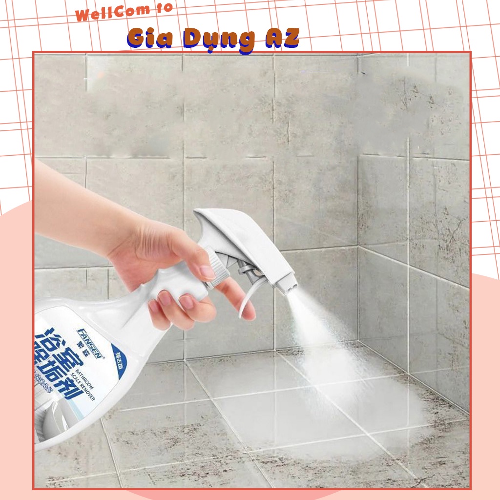 Bình xịt tẩy rửa đa năng siêu sạch tẩy cặn canxi trên inox và kính cho nhà bếp nhà tắm siêu sạch an toàn AZPVN17572