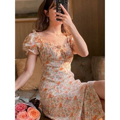 Đầm nữ hoa nhí, đầm nữ dáng dài kiểu dáng vintage, phong cách mùa hè tươi trẻ, hàng đủ size | BigBuy360 - bigbuy360.vn