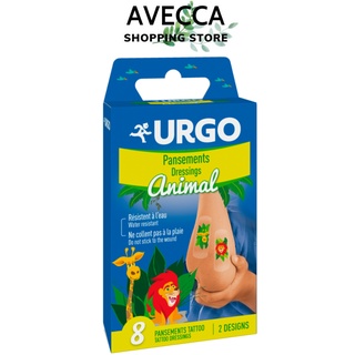 Băng cá nhân hình thú Urgo Animal Tattoo Dressing hộp 8 miếng