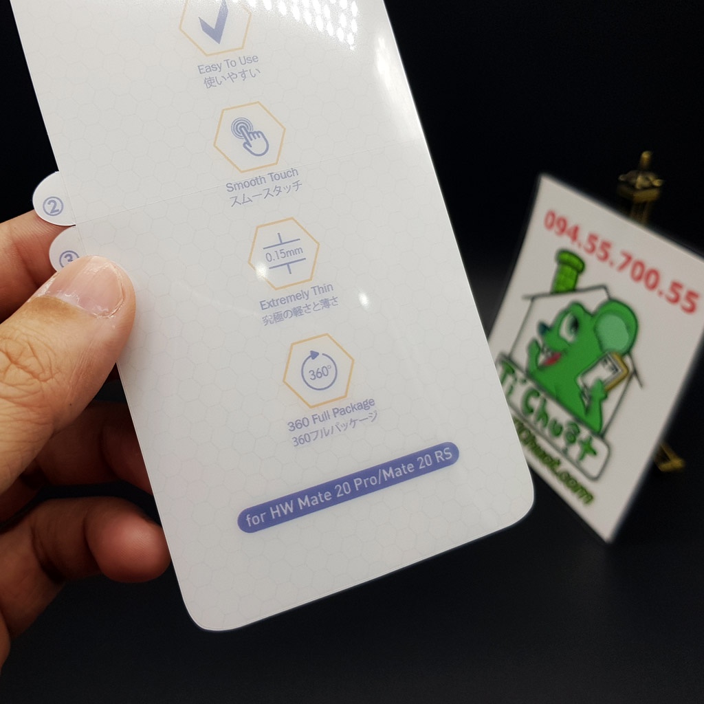 [Ảnh Thật] Dán CL Dẻo PPF Huawei Mate 20 PRO Cường Lực Chống Vân Tay