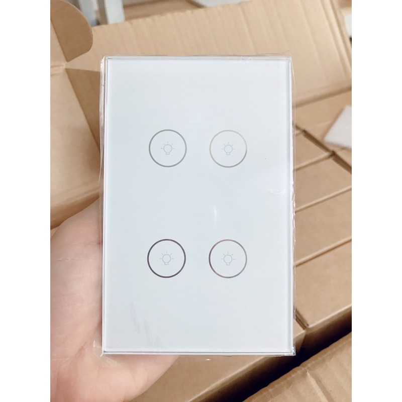 Công tắc Wifi 1,2,3,4 ( Có dây N )-  Nút Tuya + Smart Life ( Kèm ảnh thật )