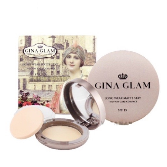 Phấn phủ GINA GLAM 11g Long Wear Matte Stay SPF15