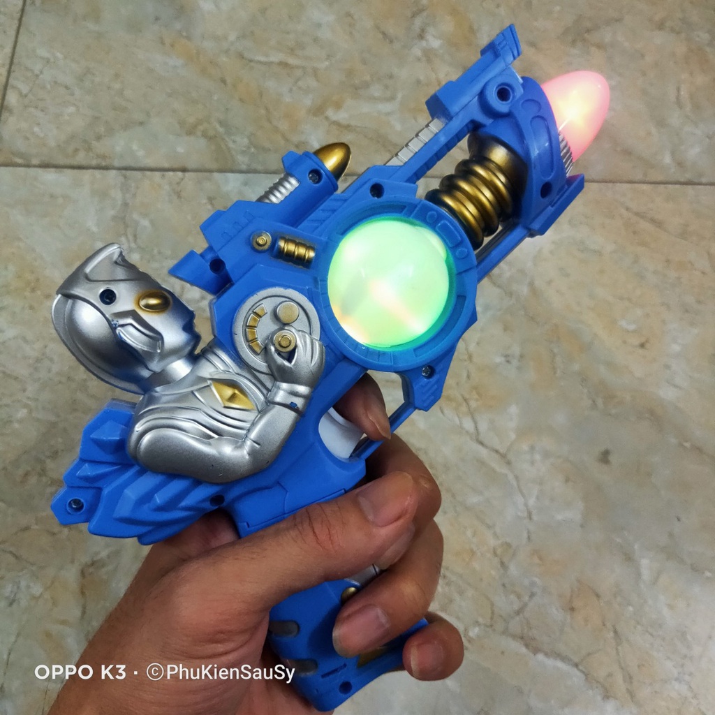 Đồ chơi Sung xanh hình Siêu nhân Ngắm có Âm thanh phát sáng