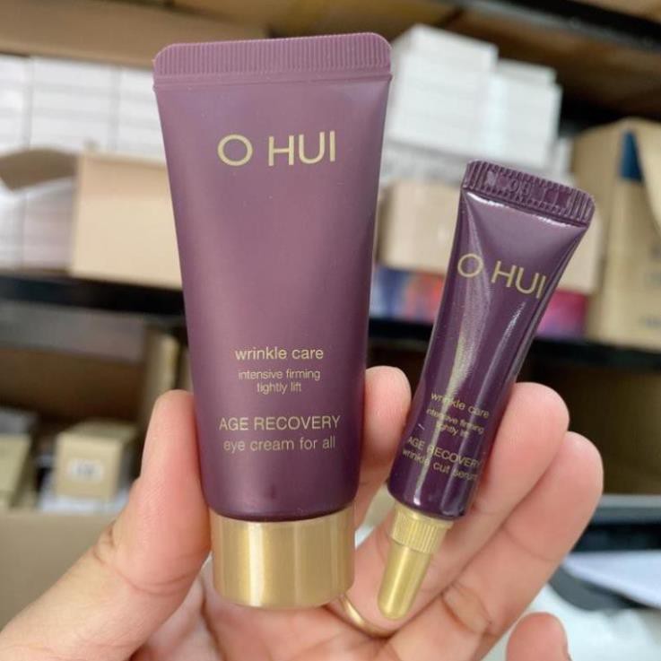 Combo kem và serum giảm nhăn cho vùng mắt Ohui Age Recovery