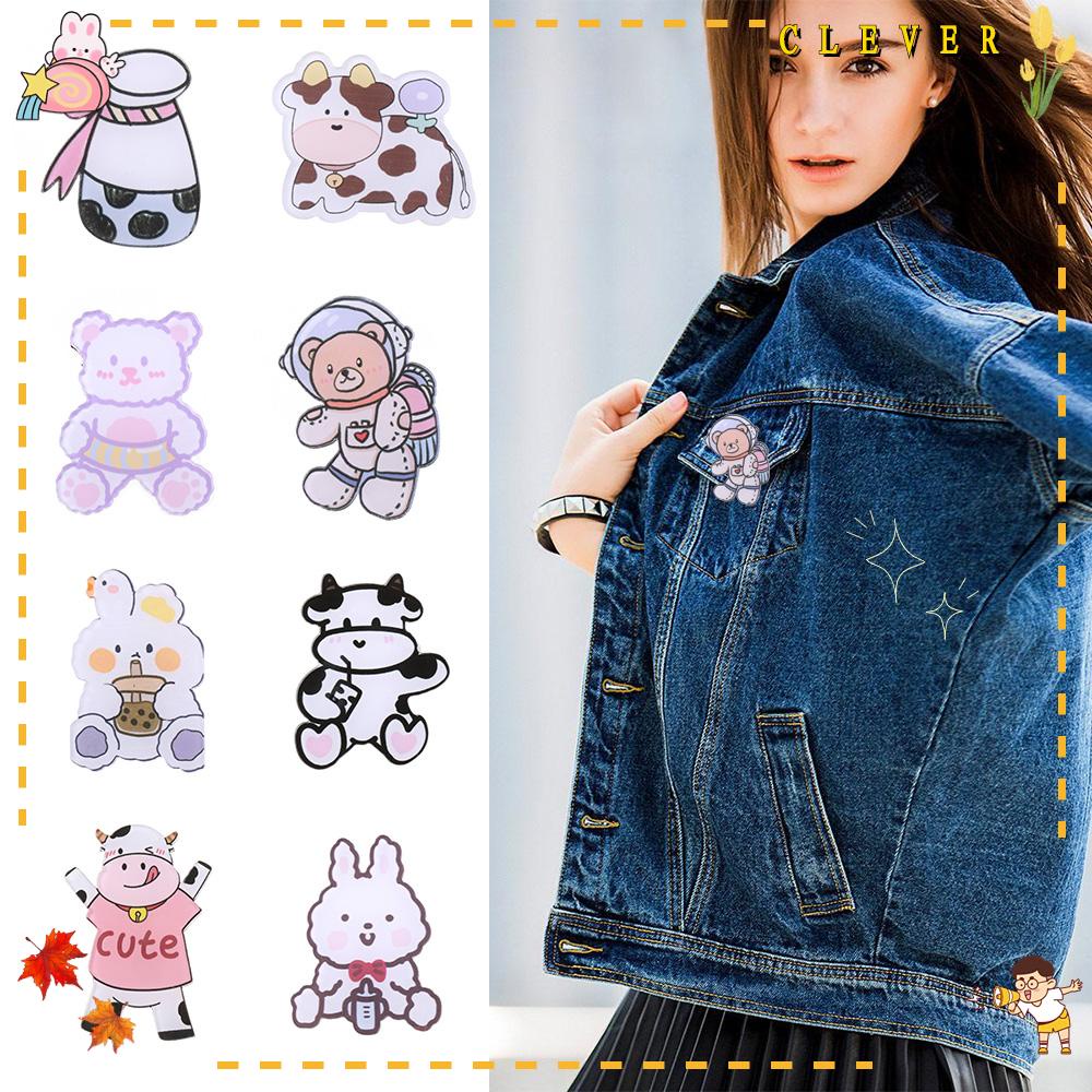 Huy hiệu cài áo hình bò sữa dễ thương