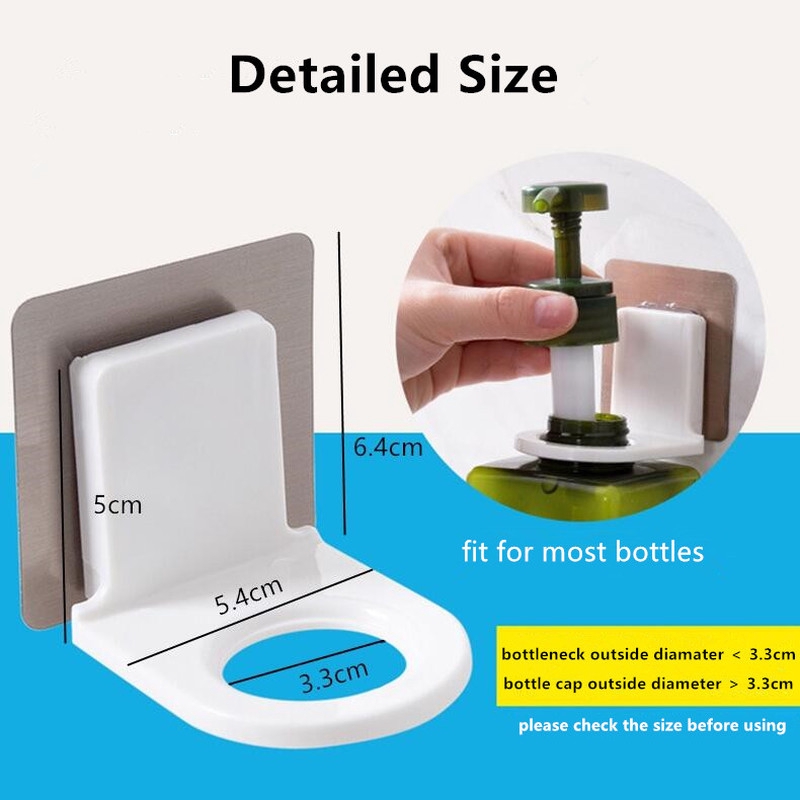 1 Móc Treo Chai Dầu Gội Gắn Tường Không Cần Đục Lỗ Tự Dính Trang Trí Nhà Tắm