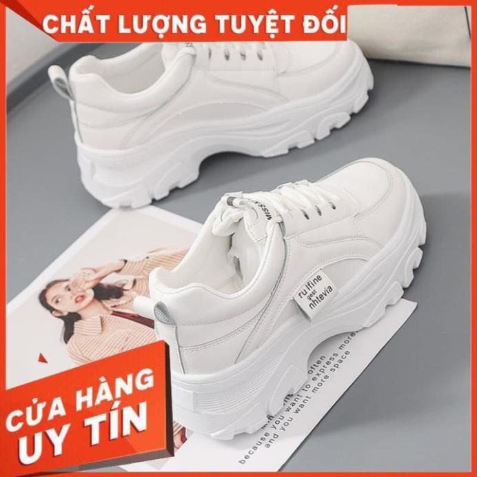 giầy thể thao độn đế cao cấp_ giầy thể thao chất da đẹp độn đế cao thời trang hàn quốc đi học đi chơi siêu hót