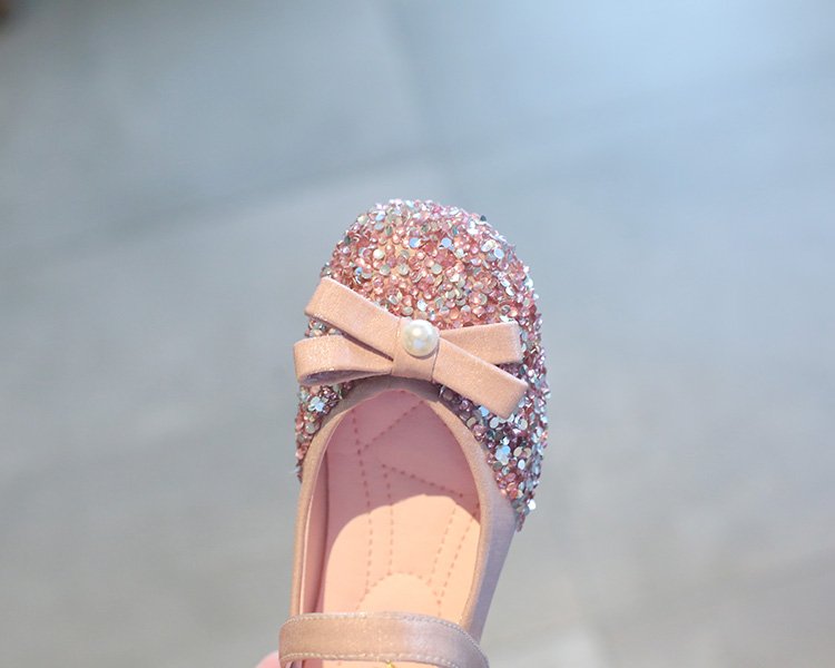 Giày da mềm đính nơ đáng yêu cho bé gái từ 2-6 tuổi