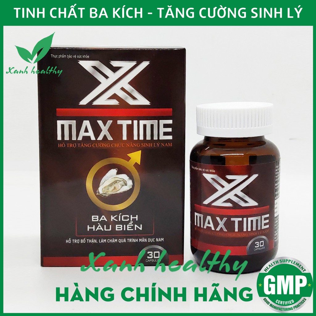 MAX TIME - Viên uống bổ thận  tăng cường sinh lý,- Hộp 30 viên hàng chính hãng