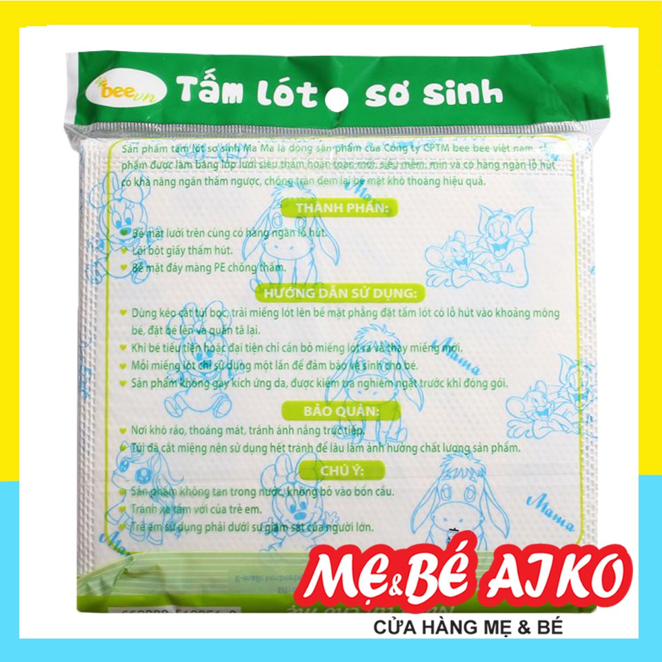 [Combo 10 gói] Tấm Lót Phân Xu Sơ Sinh Cao Cấp Mama 30 tờ/túi