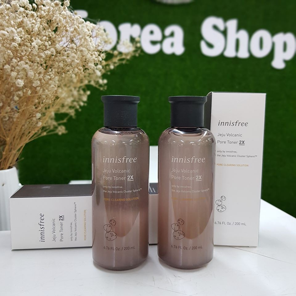 Nước hoa hồng se khít lỗ chân lông kiềm dầu Innisfree  jeju volcanic pore toner 2x